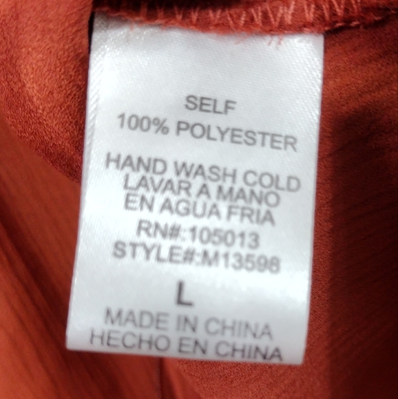 Andree By Unit Embroidered Floral Open Front Cardigan Women's L Rusty Boho Retro - Picture 8 of 8